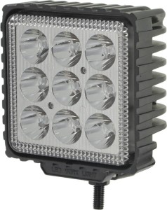 Lampa robocza LED, kwadratowa 27W 500lm niebieska z wtyczką Deutsch światło skupione 9 LED Kramp
