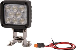Lampa robocza LED, kwadratowa, 24W 1920 lm światło rozproszone z wtyczką Deutsch, 8 LED Kramp