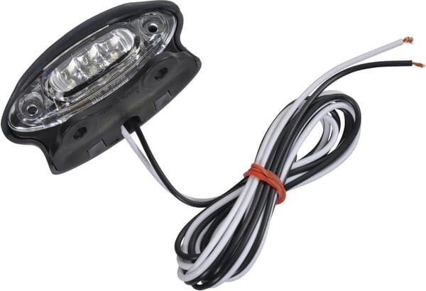 Lampa oświetlania tablicy rejestracyjnej LED, owalna 12/24V przezroczysta przykręcana 87x38x39 mm