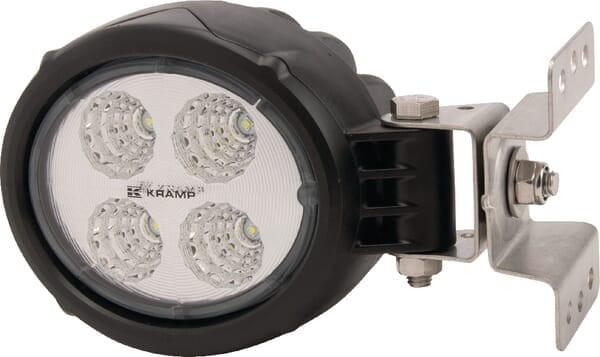 Lampa robocza LED, okrągła, 18W 1500 lm 10/30V światło rozproszone z wtyczką Deutsch, 4 LED Kramp