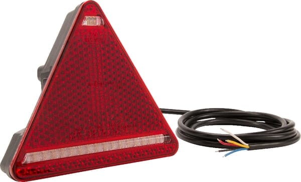 Lampa tylna zespolona LED, lewa, trójkątna, 12/24V Kramp