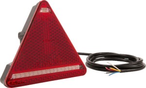 Lampa tylna zespolona LED, lewa, trójkątna, 12/24V Kramp