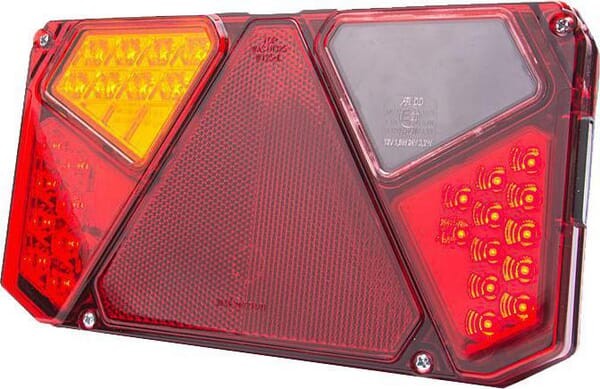 Lampa tylna zespolona LED, lewa, prostokątna, 12/24V Kramp