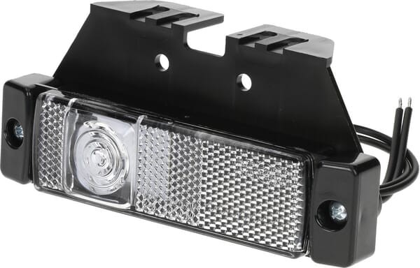 Lampa obrysowa LED, prostokątna, 12/24V z przewodem i uchwytem Kramp