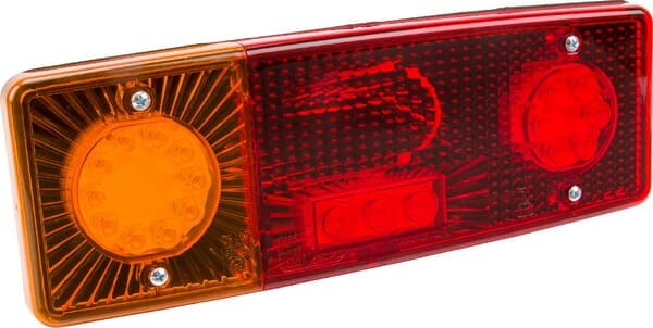 Lampa tylna zespolona LED, lewa, prostokątna, 12/24V 5-pinowa Kramp