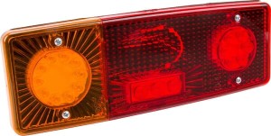 Lampa tylna zespolona LED, lewa, prostokątna, 12/24V 5-pinowa Kramp