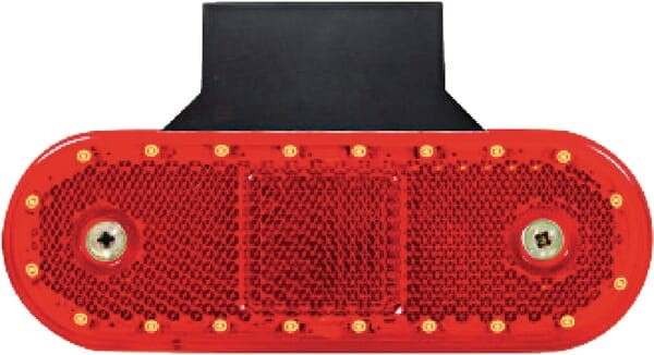 Lampa obrysowa LED, prostokątna, 12/24V z przewodem i uchwytem Kramp