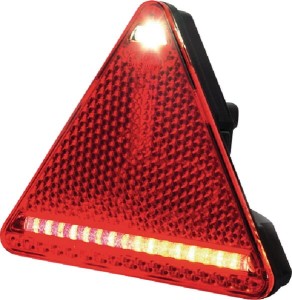 Lampa tylna zespolona LED, prawa, trójkątna, 12/24V Kramp