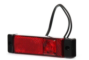 Lampa obrysowa LED, prostokątna, 12/24V z przewodem Kramp