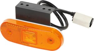 Lampa obrysowa LED, prostokątna, 12/24V z uchwytem i wtyczką Jaeger Kramp