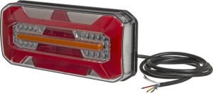 Lampa tylna zespolona LED, prawa, prostokątna 12/24V Kramp