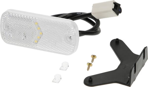 Lampa obrysowa LED, prostokątna, 12/24V z wtyczką Jaeger Kramp
