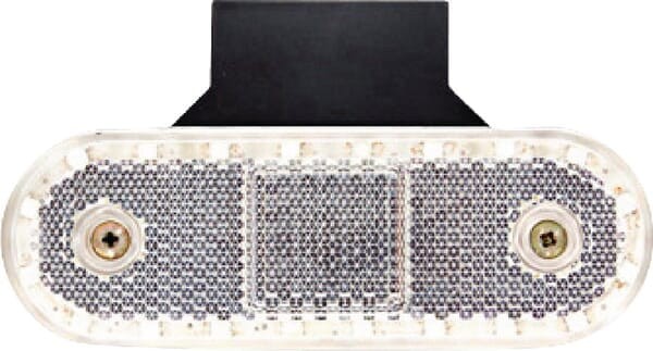 Lampa obrysowa LED, prostokątna, 12/24V z przewodem i uchwytem Kramp