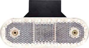 Lampa obrysowa LED, prostokątna, 12/24V z przewodem i uchwytem Kramp