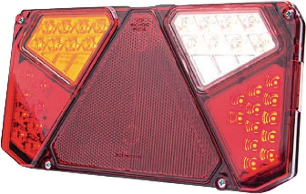 Lampa tylna zespolona LED, lewa, prostokątna, 12/24V 7-pinowa Kramp