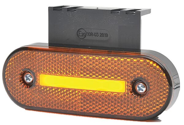 Lampa obrysowa LED, z kierunkowskazem, prostokątna, 12-24V, 115.3x41.3x20 mm, Kramp