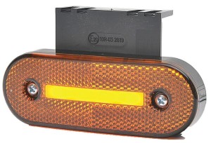 Lampa obrysowa LED, z kierunkowskazem, prostokątna, 12-24V, 115.3x41.3x20 mm, Kramp