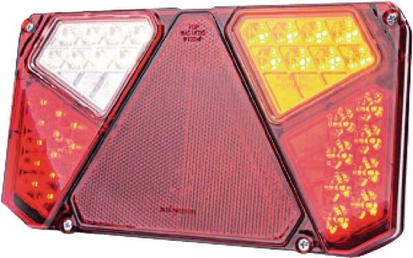 Lampa tylna zespolona LED, prawa, prostokątna, 12/24V 7-pinowa Kramp