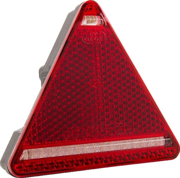 Lampa tylna zespolona LED, lewa, trójkątna, 12/24V 5-pinowa Kramp
