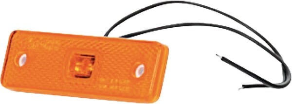 Lampa obrysowa LED, prostokątna, 12/24V z przewodem i uchwytem Kramp