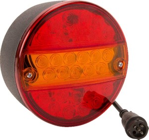 Lampa tylna zespolona LED, okrągła 12V Ø 142 mm 5-pin Kramp