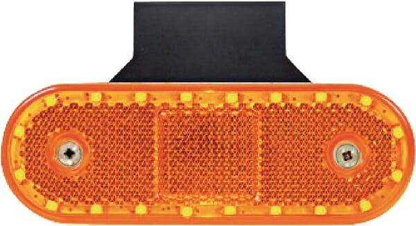 Lampa obrysowa LED, prostokątna, 12/24V z przewodem i uchwytem Kramp