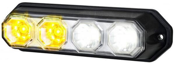 Lampa do jazdy dziennej LED, pozycja + kierunkowskaz prostokątna 12/24V