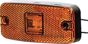 Lampa obrysowa LED, prostokątna, 12/24V z przewodem i uchwytem Kramp