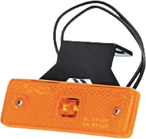 Lampa obrysowa LED, prostokątna, 12/24V z przewodem i uchwytem Kramp