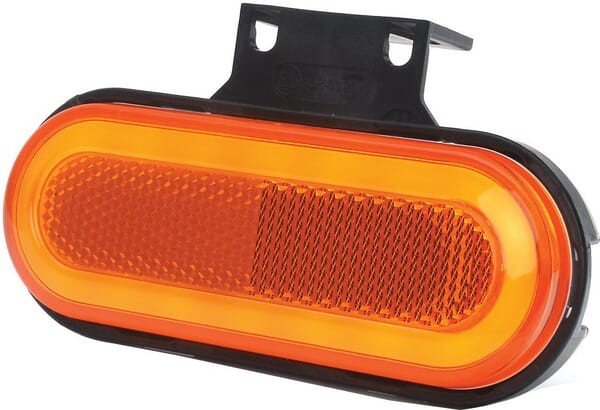 Lampa obrysowa LED, z kierunkowskazem, prostokątna, 12-24V, 124x49x20 mm, Kramp