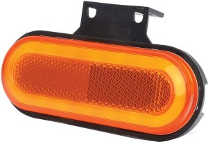 Lampa obrysowa LED, z kierunkowskazem, prostokątna, 12-24V, 124x49x20 mm, Kramp