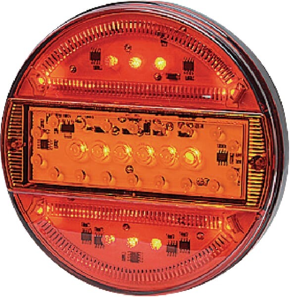 Lampa tylna zespolona LED, okrągła, Ø 140 mm 12/24V 5-pinowa Kramp