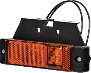 Lampa obrysowa LED, prostokątna, 12/24V z przewodem i uchwytem Kramp