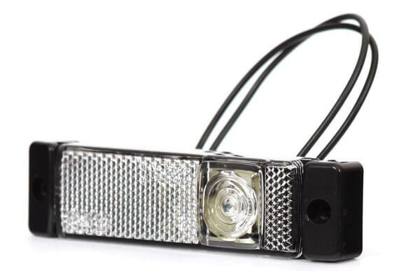 Lampa obrysowa LED, prostokątna, 12/24V z przewodem Kramp