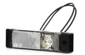 Lampa obrysowa LED, prostokątna, 12/24V z przewodem Kramp