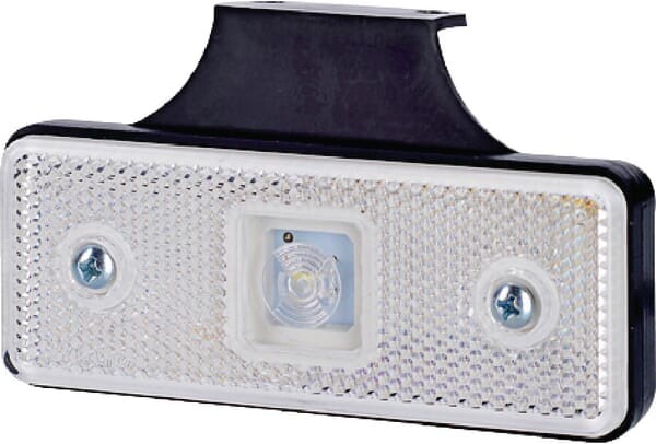 Lampa obrysowa LED, 0.4/0.7W prostokątna, 12/24V biała 1 LED gopart