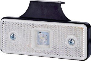 Lampa obrysowa LED, 0.4/0.7W prostokątna, 12/24V biała 1 LED gopart