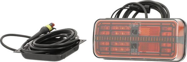 Lampa tylna zespolona LED prostokątna, 12V (zintegrowany opornik) Kramp