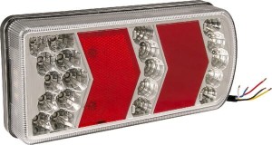 Lampa tylna zespolona LED, lewa prostokątna, 12/24V 228x106x40 mm gopart