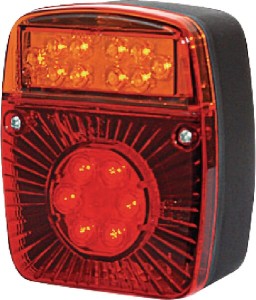 Lampa tylna zespolona LED, kwadratowa, 12/24V 5-pinowa Kramp