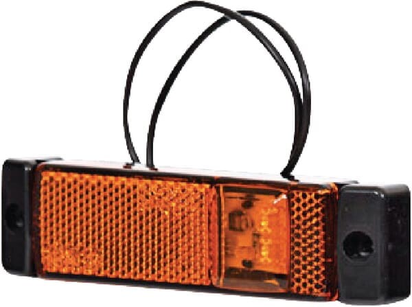 Lampa obrysowa LED, prostokątna, 12/24V z przewodem i uchwytem Kramp