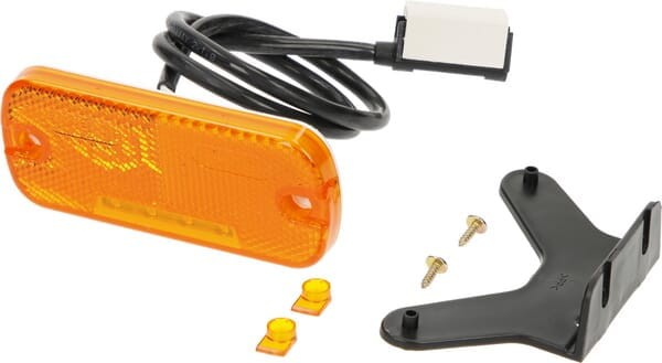 Lampa obrysowa LED, prostokątna, 12/24V z wtyczką Jaeger Kramp