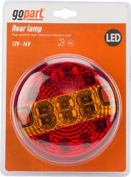Lampa tylna zespolona LED, okrągła, 12-24V, Ø 140 mm gopart