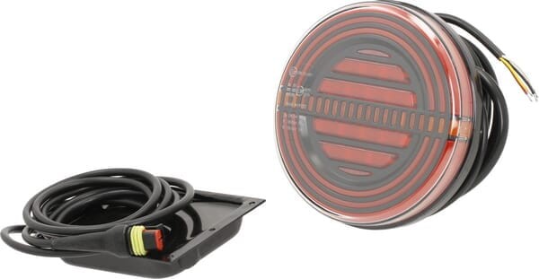 Lampa tylna zespolona LED, okrągła, 12V(zintegrowany opornik) Ø 142 mm Kramp