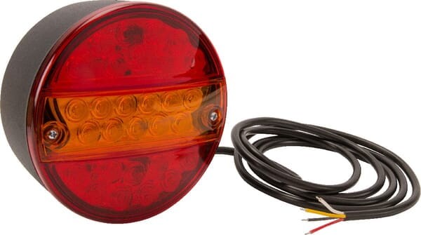 Lampa tylna zespolona LED, okrągła 12V Ø 142 mm Kramp