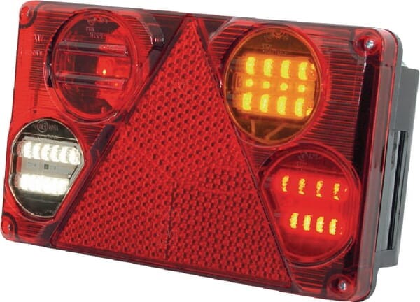 Lampa tylna zespolona LED, prawa, prostokątna, 12/24V Kramp
