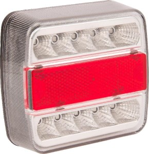 Lampa tylna zespolona LED, 1W, kwadratowa, 12V 5-pinowa 18 LED gopart