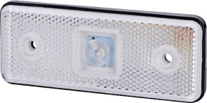 Lampa obrysowa LED, 0.4/0.7W prostokątna, 12/24V biała, 1 LED gopart