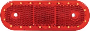 Lampa obrysowa LED, prostokątna, 12/24V z przewodem i uchwytem Kramp