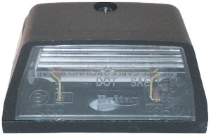 Lampa oświetlania tablicy rejestracyjnej, 5W prostokątna 12/24V przezroczysta przykręcana 36x36 mm Britax